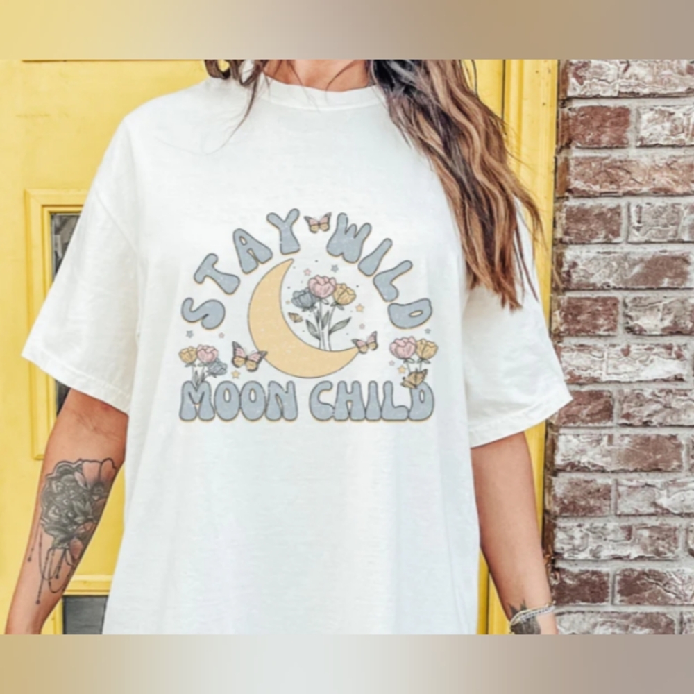 Next Level Stay wild Moon Child T-shirt sz L NWOT